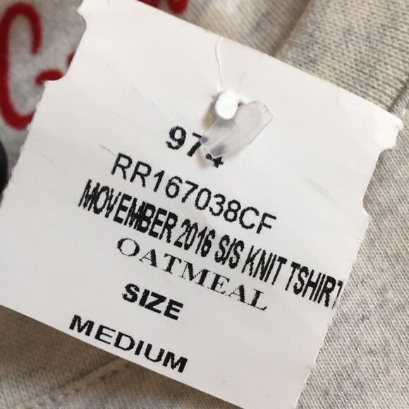 NWT Robert Graham Movember graphic short sleeve oatmeal tee t-shirt Sz Medium - Picture 11 of 16